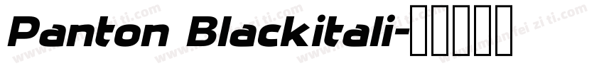 Panton Blackitali字体转换